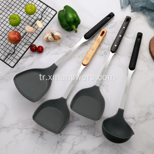 Mutfak silikon kauçuk spatula pişirme kazıyıcı bıçak